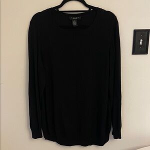 Grace Elegant Black Long Sleeve Top